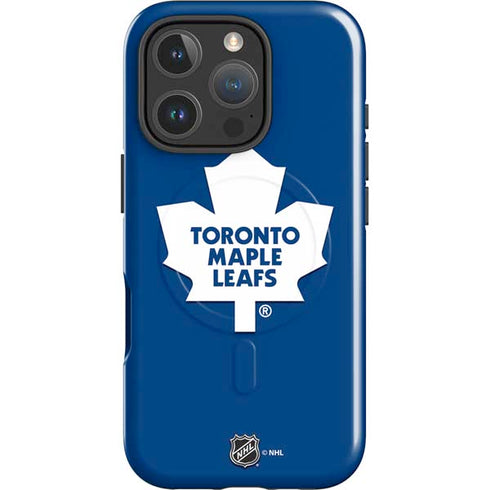 NHL Toronto Maple Leafs Solid Background iPhone 16 Pro Magsafe Impact Case